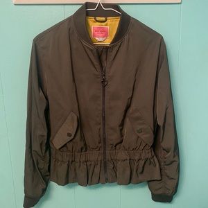 Kate Spade ruffle bomber jacket